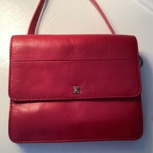 HOBO Red Leather Crossbody Bag
